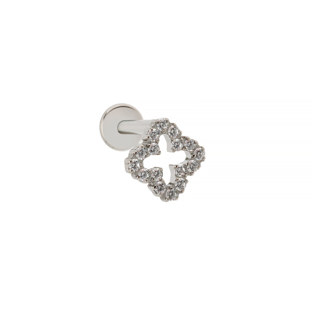 Titan Labret mit Innengewinde Kleeblatt-Design