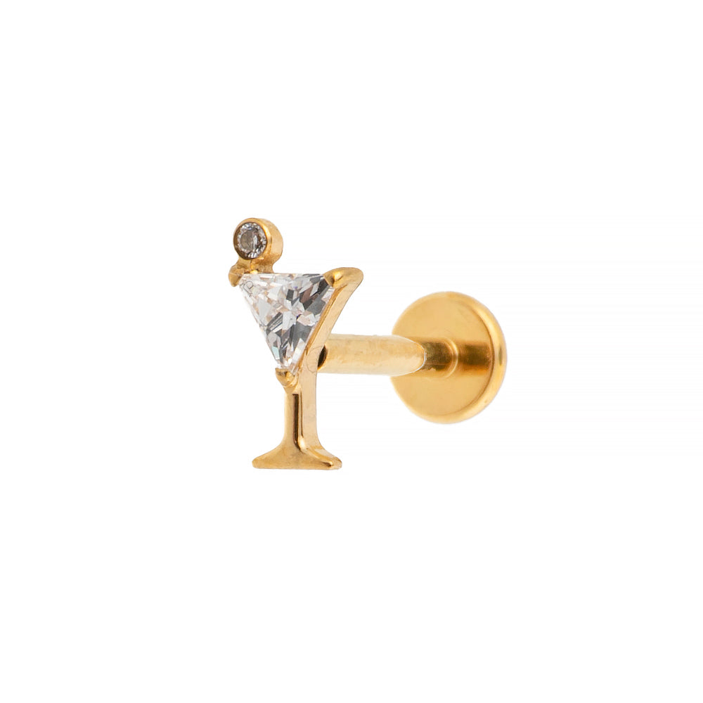 Titan Labret mit Innengewinde Martiniglass