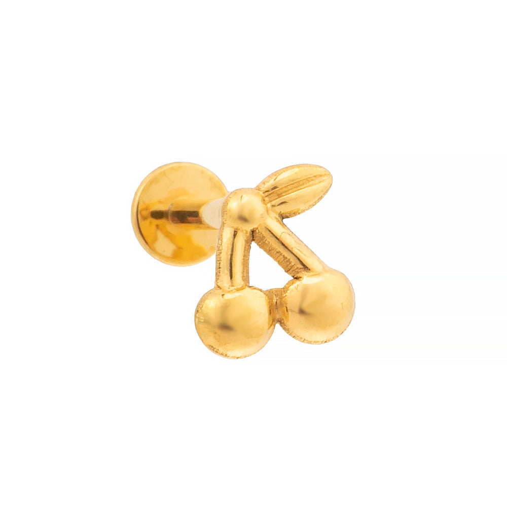 Titan Labret mit Innengewinde Kirsche