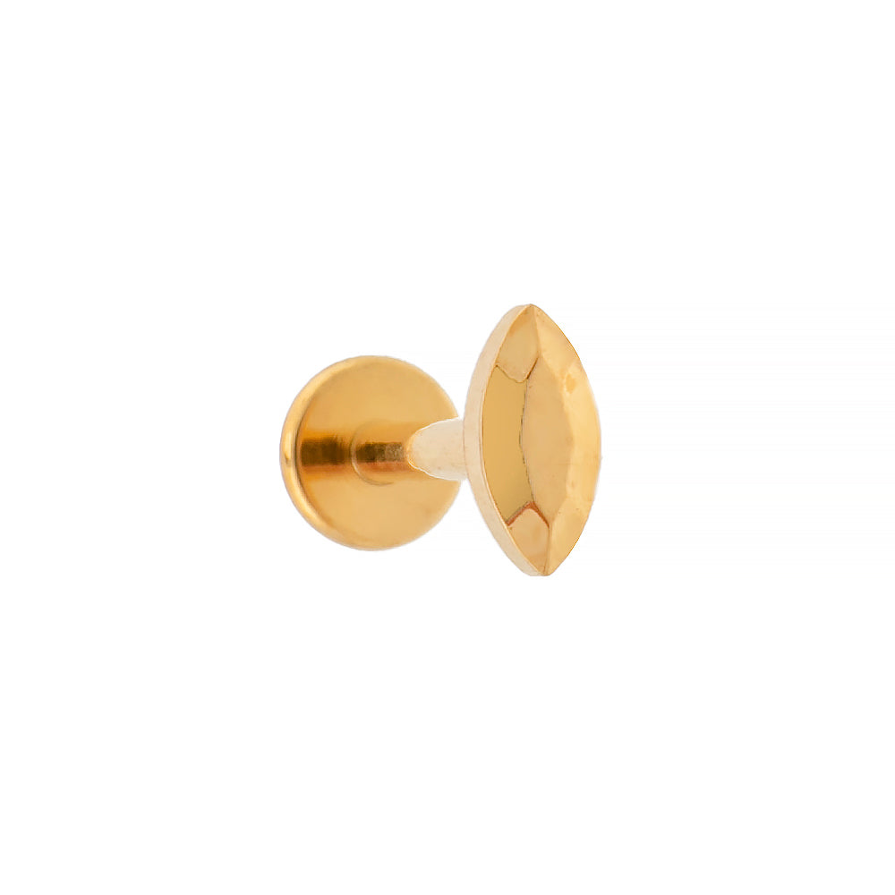 Titan Labret mit Innengewinde Diamantenschliff