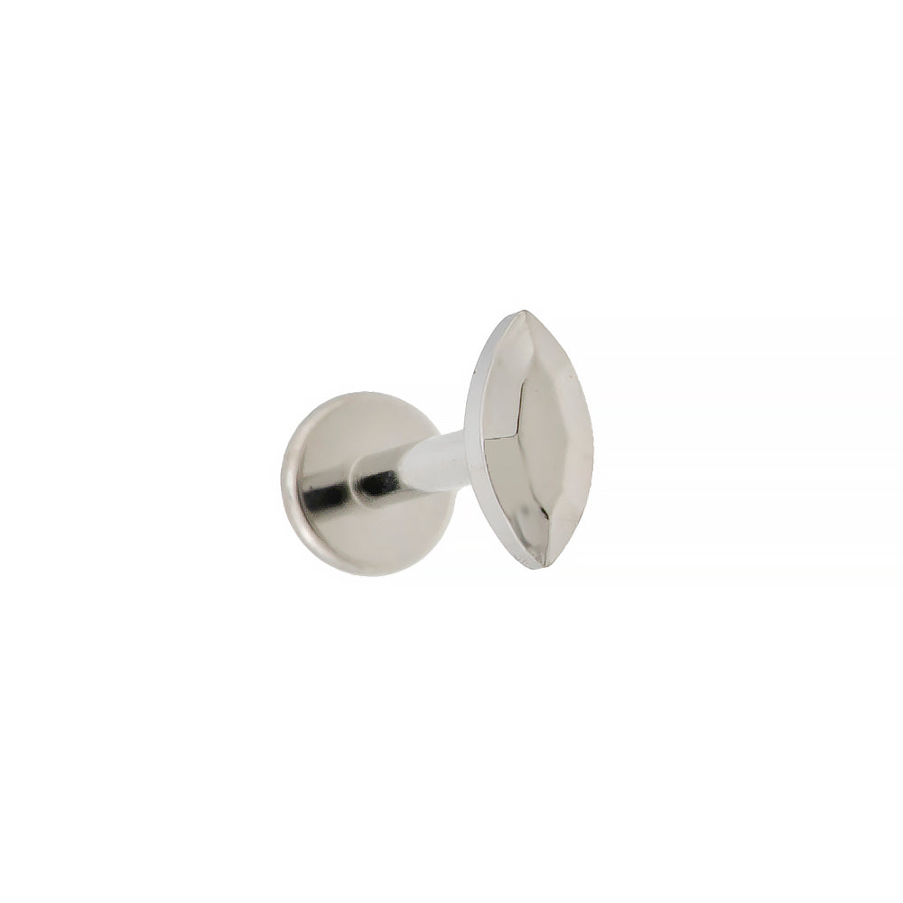 Titan Labret mit Innengewinde Diamantenschliff