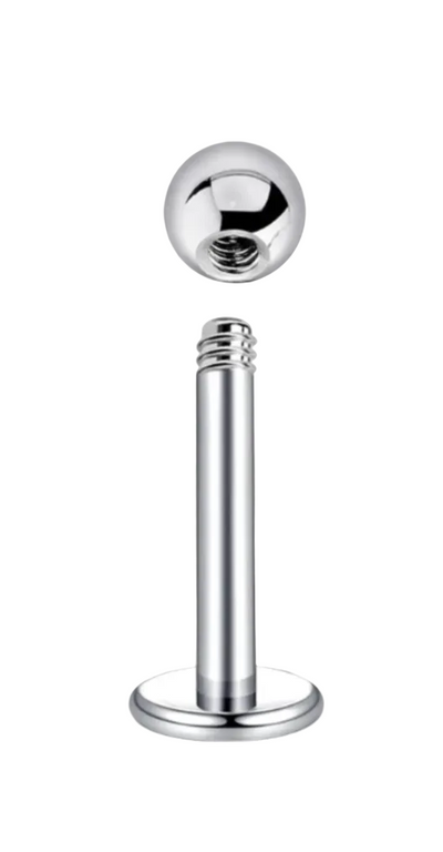 Titan Labret mit Außengewinde
