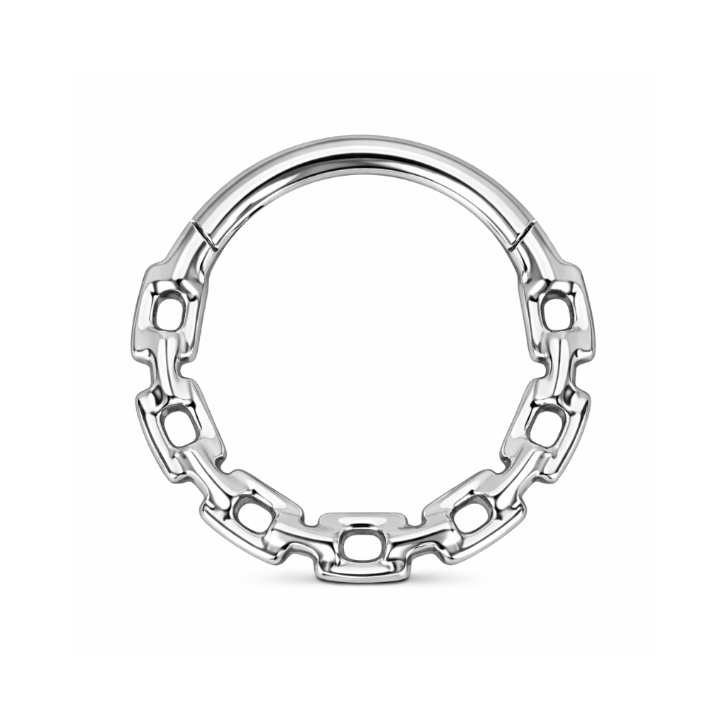 Titan Clicker Segmentring Kette Gold Nasenring | Steel Force