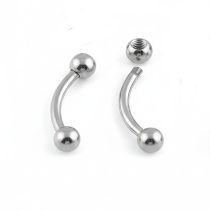 Titan Banane Stabstärke 1,2 mm Kugel Größe 3mm mit Außengewinde