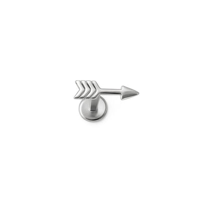 Titan Labret mit Innengewinde – Pfeil-Design