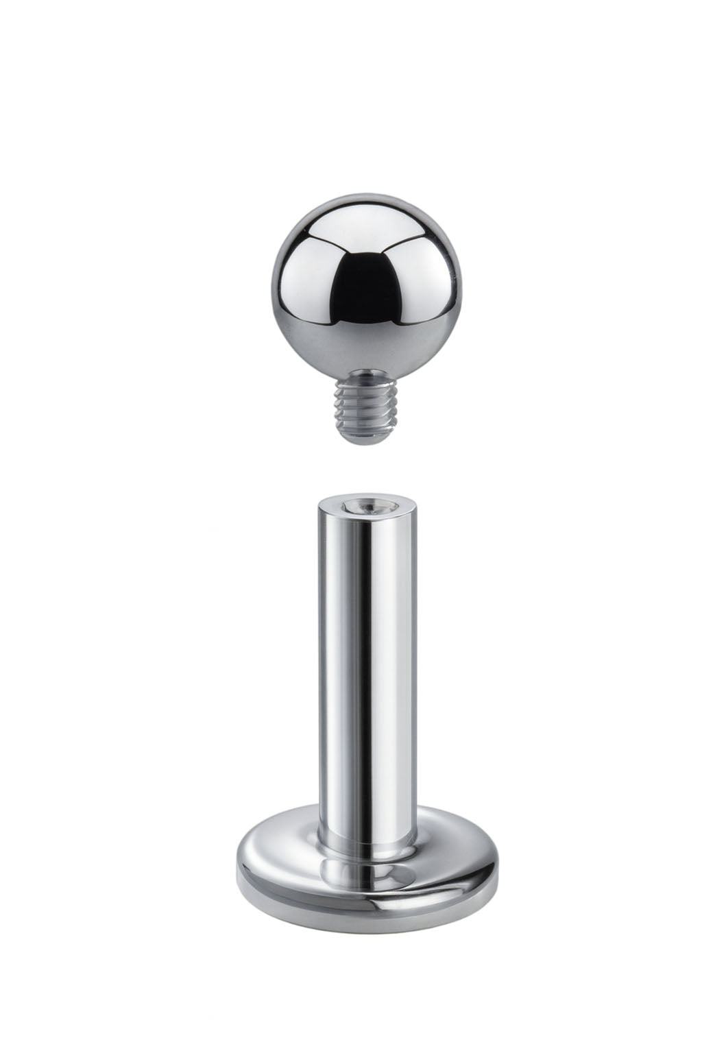 Titan Labret Innengewinde mit Kugel